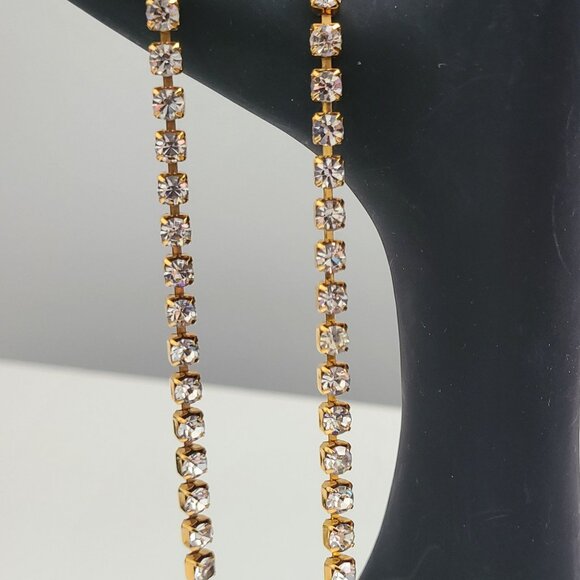 1960's Rhinestone Choker & Clip On Earring Set - Picture 8 of 8